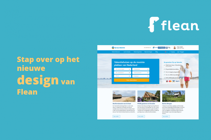 Nieuw website design van flean voor je verhuurwebsite